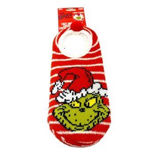 Dr. Seuss The Grinch Fuzzy Sock House Slippers 2pk Green Christmas Ankle Socks